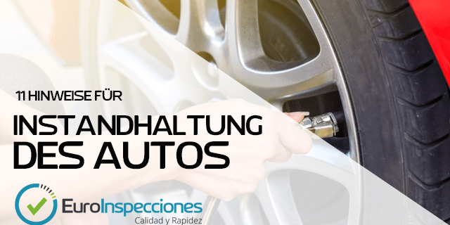 Hinweise zur Wartung des Wagens