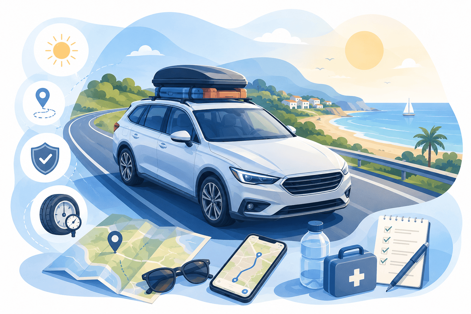 Consejos para un viaje en coche en las vacaciones de verano