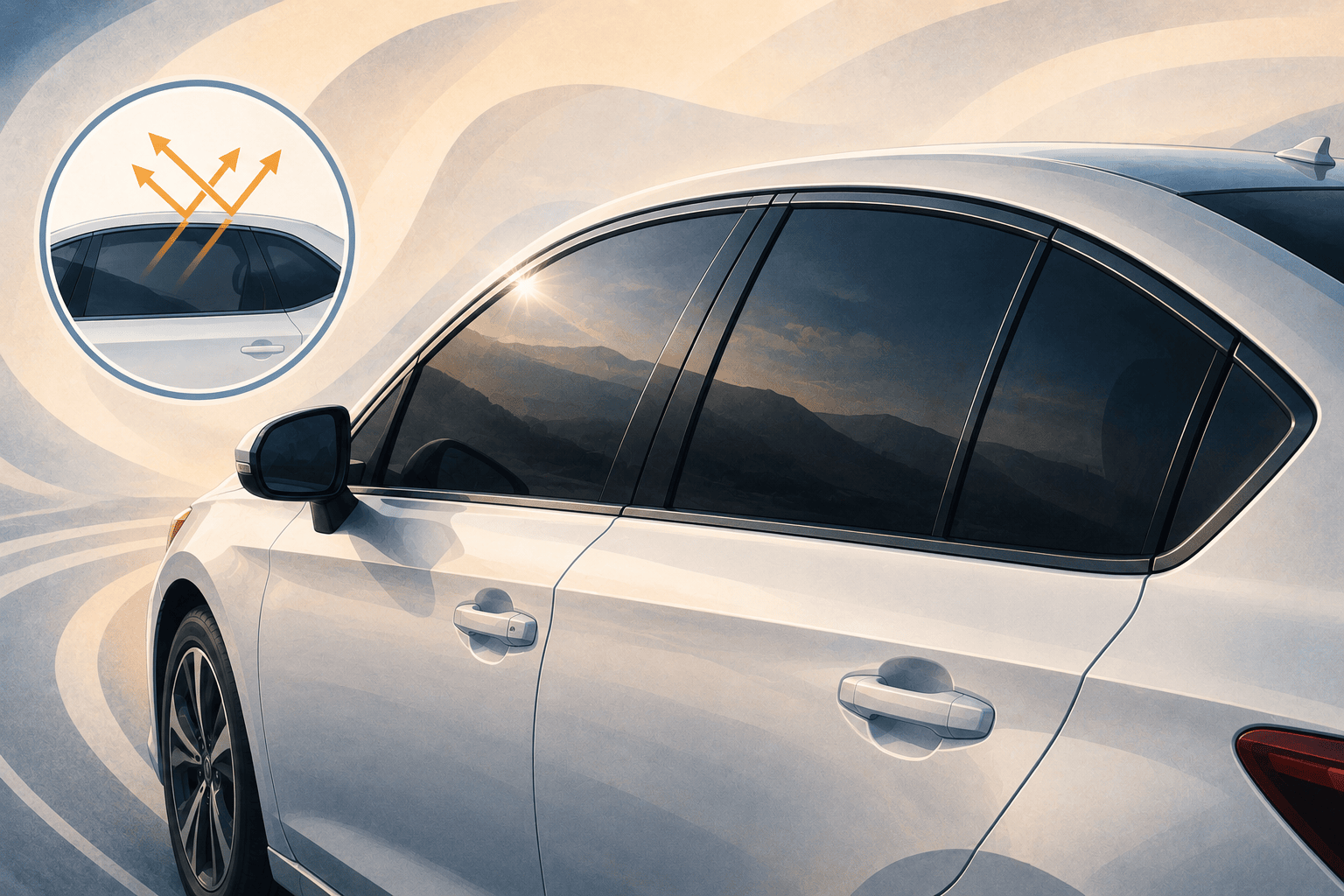 Láminas tintadas en las lunas del coche